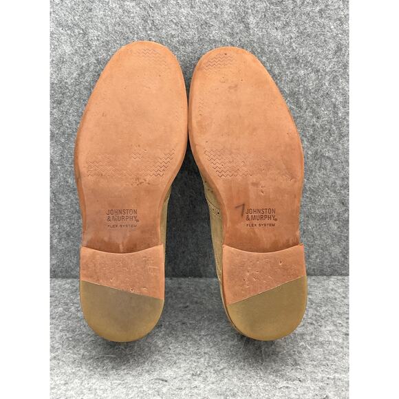 Johnston & Murphy Tan Taupe Suede Sheepskin Leather Oxford Dress Shoe Men 9M main image 10